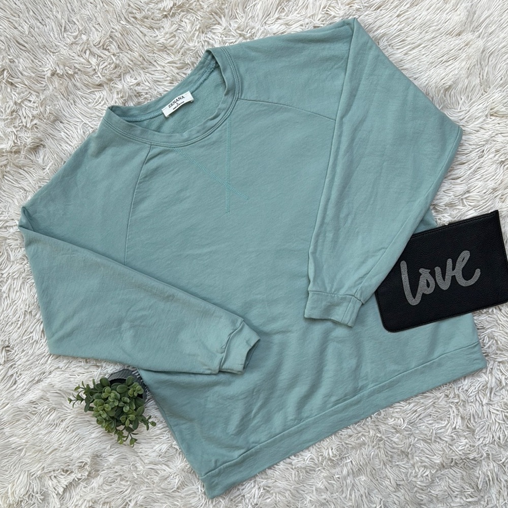 🎉Host Pick🎉 Zenana Crewneck Sweatshirt 💗 Seafoam